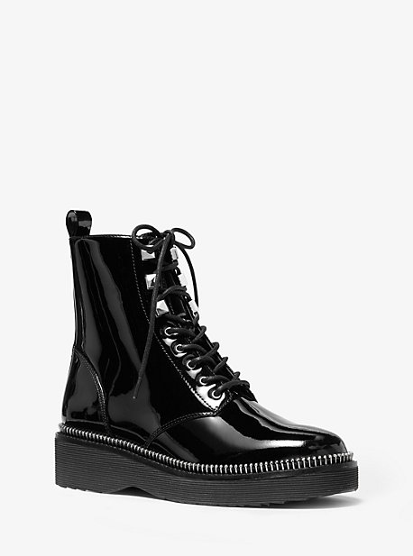 Haskell Patent Leather Combat Boot | Michael Kors