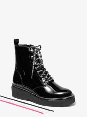 Haskell Patent Leather Combat Boot | Michael Kors Canada