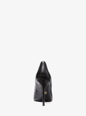 Michael Kors Tenley Empire Logo Embellished Leather Pump: BLK