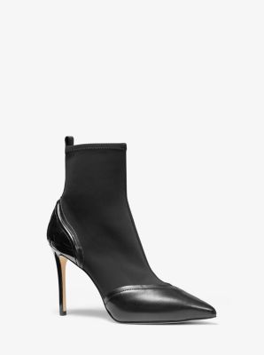 Khloe Scuba and Leather Ankle Boot 