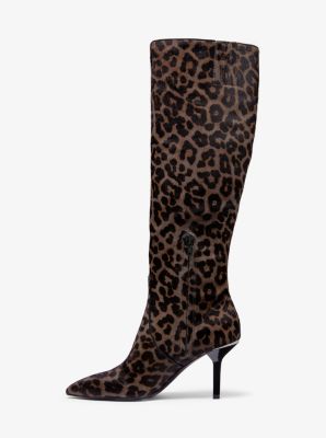 Katerina Leopard Calf Hair Knee-High Boot image number 2