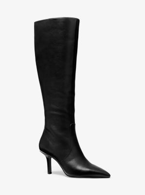 Michael kors leather sale knee high boots