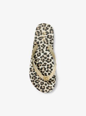 cheetah print flip flops