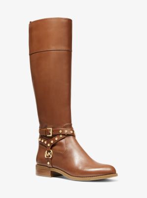 michael kors riding boots two tone