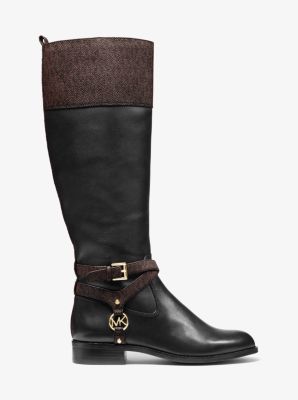 michael kors riding boots two tone