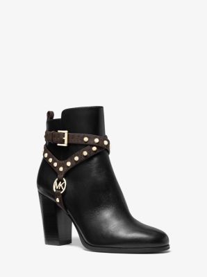 michael kors leather ankle boots