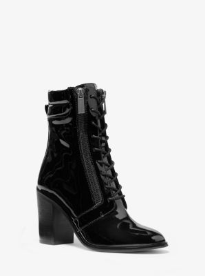 Rosario Patent Leather Lace-Up Boot 