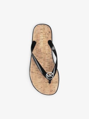 Mk cork cheap flip flops