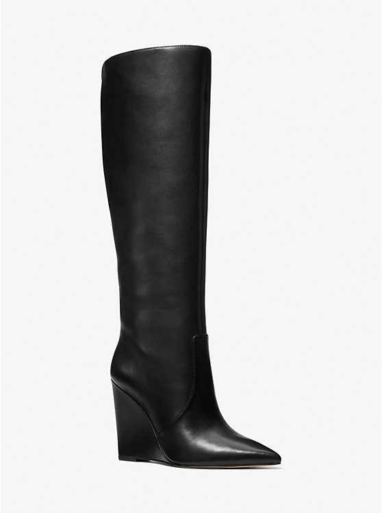 Isra Leather Wedge Boot image number 0