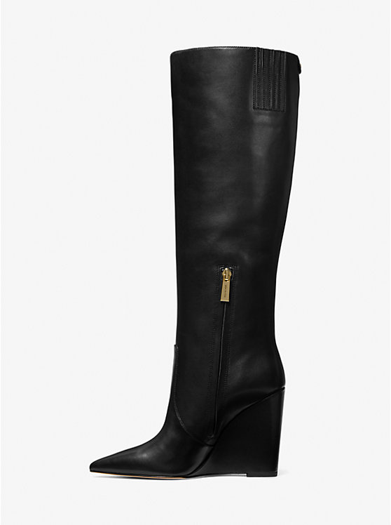 Isra Leather Wedge Boot image number 2