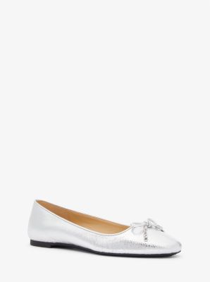 Michael kors silver flats online