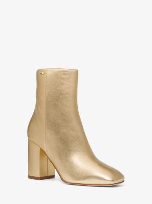 Michael kors discount boots gold heel