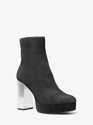 마이클 마이클 코어스 부츠 Michael Kors Porter Suede Platform Ankle Boot,BLACK