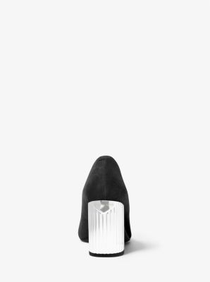 Zapato de tac&oacute;n Porter Flex de gamuza in NEGRO | Michael Kors