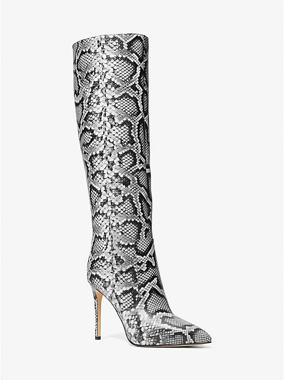 Rue Snake Embossed Leather Knee Boot image number 0