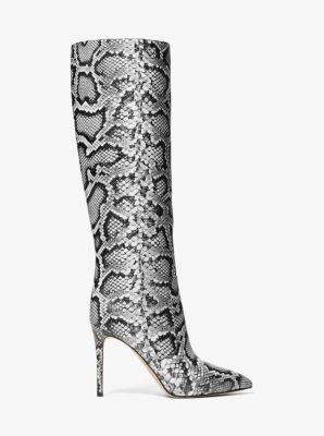 Rue Snake Embossed Leather Knee Boot image number 1