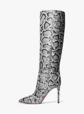Rue Snake Embossed Leather Knee Boot image number 2