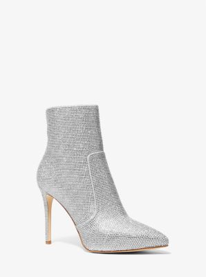 Rue Embellished Glitter Chain-Mesh Ankle Boot image number 0