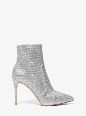 Rue Embellished Glitter Chain Mesh Ankle Boot Michael Kors Canada