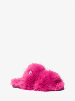 Gucci pink hot sale fur slides