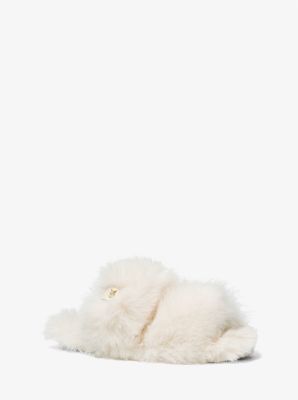 Michael kors furry on sale slides