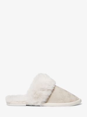 Michael kors faux fur hot sale slippers