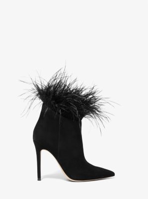 Whitby Feather Trim Suede Ankle Boot image number 1