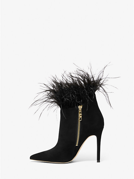 Whitby Feather Trim Suede Ankle Boot image number 2