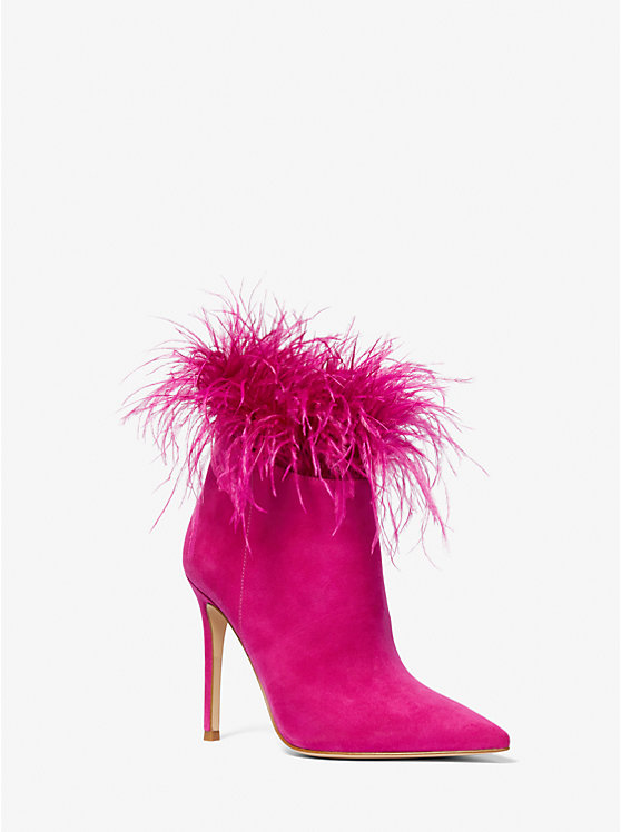 Whitby Feather Trim Suede Ankle Boot image number 0