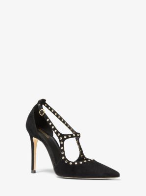 ava studded suede pump