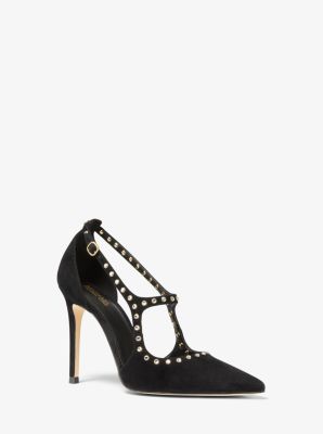 michael kors black suede pumps