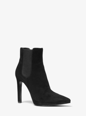 Michael kors black hot sale suede ankle boots