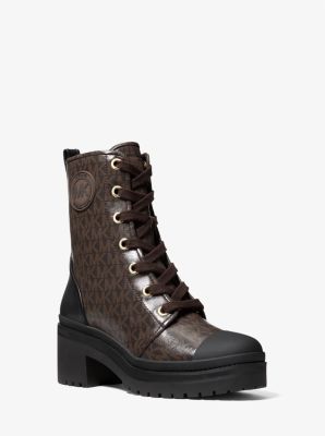 michael michael kors corey logo combat boot