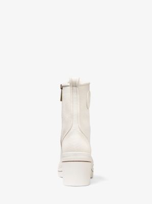 Michael michael kors corey canvas best sale combat boot