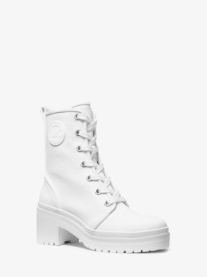 designer white ankle boots