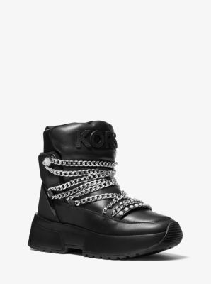 Top 76+ imagen michael kors cassia leather boots