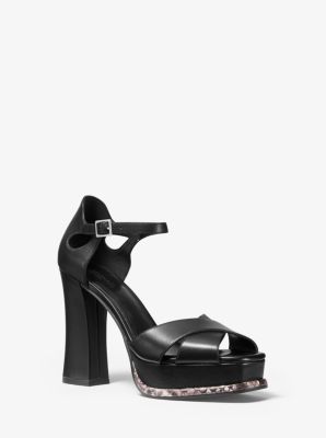 Elana Leather Platform Sandal | Michael Kors