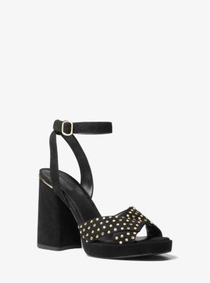 Fallon Embellished Suede Sandal Michael Kors