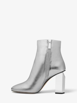 Michael kors booties clearance silver