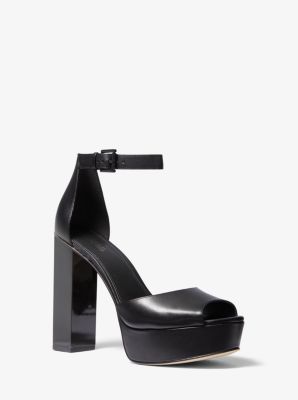 michael michael kors burke leather platform sandal