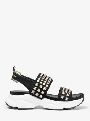 Michael michael kors rooney cheap embellished scuba sport sandal