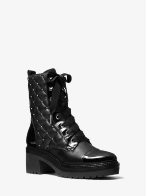 Tilda Quilted Leather Combat Boot Michael Kors Canada