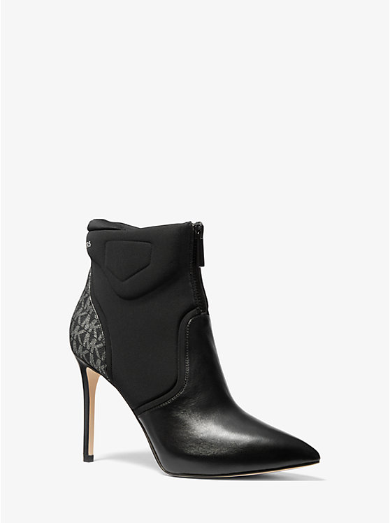 Uma Leather and Scuba Ankle Boot image number 0