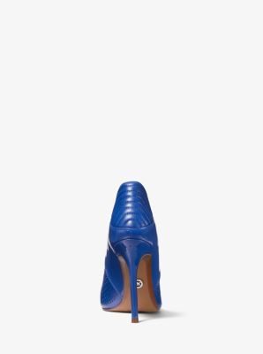 Uma Perforated Leather Cap-Toe Pump