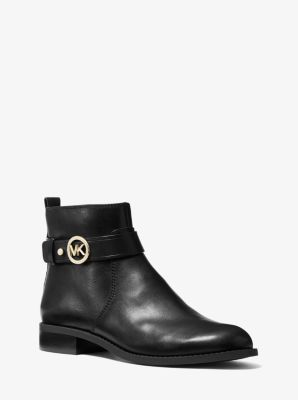 michael kors black and gold boots