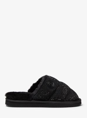 michael kors furry slides