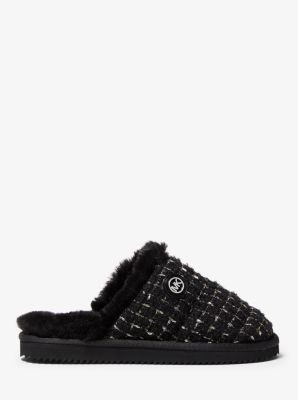 Janis Faux Fur-Lined Tweed Slipper