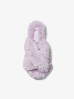 Lala faux fur online slide sandal