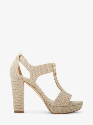 michael kors glitter chain mesh sandals