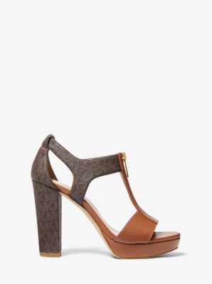 Berkley Logo and Leather Platform Sandal image number 1